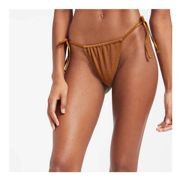 Good American Always Fits Tiny Ties Bottom Bronze Size 1/2 - Picture 3 of 12